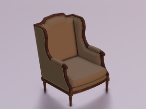 ARM CHAIR GAME READY LOW POLY Model 3D