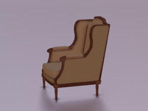 ARM CHAIR GAME READY LOW POLY Model 3D