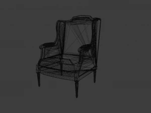 ARM CHAIR GAME READY LOW POLY 3D Model