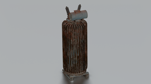 RUSTED MOTOR GAME READY LOW POLY 3Dモデル .c4d .max .obj .3ds .fbx .stl .blend 