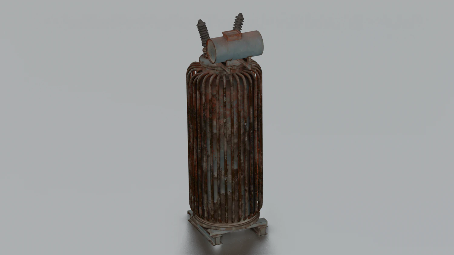 RUSTED MOTOR GAME READY LOW POLY 3D Model .c4d .max .obj .3ds .fbx .stl .blend 