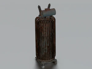 RUSTED MOTOR GAME READY LOW POLY 3D Model