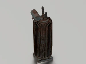 RUSTED MOTOR GAME READY LOW POLY 3D Model