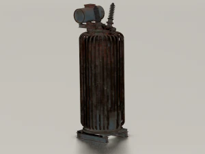 RUSTED MOTOR GAME READY LOW POLY 3D Model