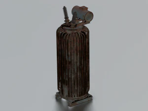 RUSTED MOTOR GAME READY LOW POLY 3D Model