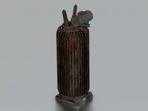 RUSTED MOTOR GAME READY LOW POLY 3D Model