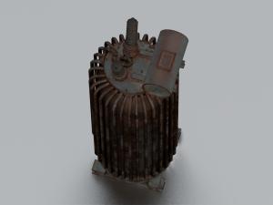 RUSTED MOTOR GAME READY LOW POLY 3Dモデル