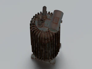RUSTED MOTOR GAME READY LOW POLY 3D Model