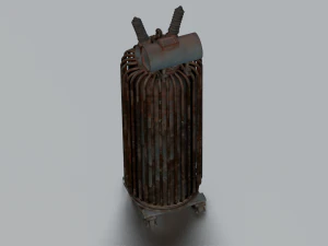 RUSTED MOTOR GAME READY LOW POLY 3D Model