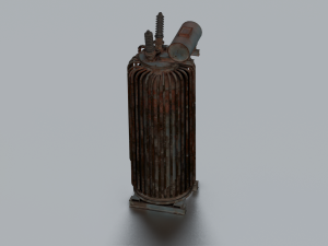 RUSTED MOTOR GAME READY LOW POLY 3Dモデル