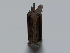 RUSTED MOTOR GAME READY LOW POLY 3D Model