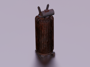 RUSTED MOTOR GAME READY LOW POLY 3Dモデル