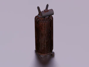 RUSTED MOTOR GAME READY LOW POLY 3D Model