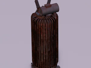 RUSTED MOTOR GAME READY LOW POLY 3D Model