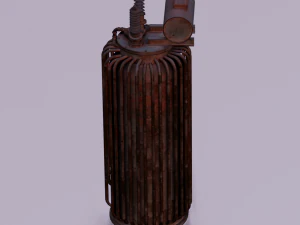 RUSTED MOTOR GAME READY LOW POLY 3D Model