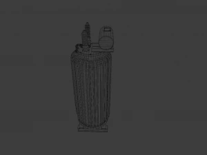 RUSTED MOTOR GAME READY LOW POLY 3D Model