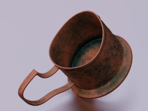 RUSTED JAR GAME READY LOW POLY 3D Model