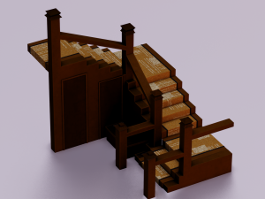 STEPS GAME READY LOW POLY 3D-Modell