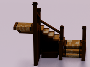STEPS GAME READY LOW POLY 3D-Modell