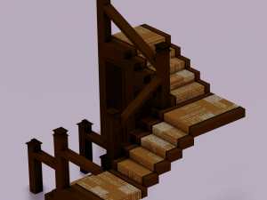 STEPS GAME READY LOW POLY 3D-Modell