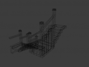 STEPS GAME READY LOW POLY 3D-Modell