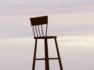 WOODEN CHAIR LOW POLY GAME READY 3D Model