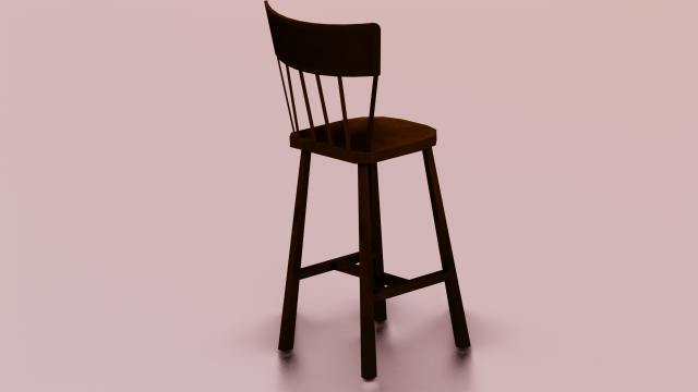 WOODEN CHAIR LOW POLY GAME READY 3D-Modell .c4d .max .obj .3ds .fbx .stl .blend 