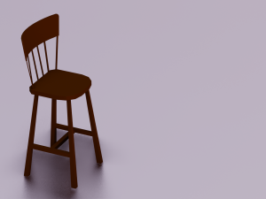 WOODEN CHAIR LOW POLY GAME READY 3D-Modell