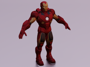 IRON MAN LOW POLY GAME READY 3D Model