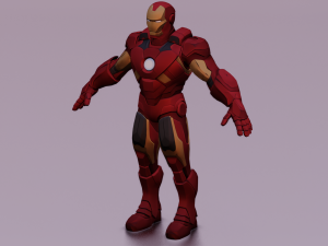 IRON MAN LOW POLY GAME READY 3D Model