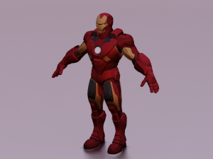 IRON MAN LOW POLY GAME READY 3D Model