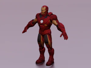 IRON MAN LOW POLY GAME READY 3D Model