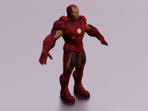 IRON MAN LOW POLY GAME READY 3D Model