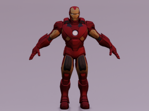 IRON MAN LOW POLY GAME READY 3D Model