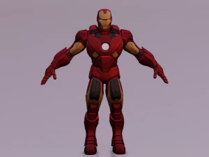 IRON MAN LOW POLY GAME READY 3D Model