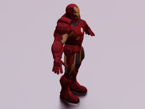 IRON MAN LOW POLY GAME READY 3D Model