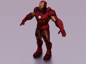 IRON MAN LOW POLY GAME READY 3D Model