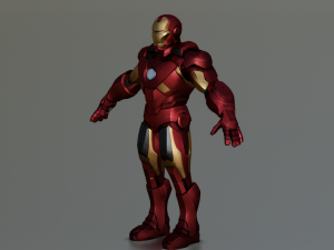 IRON MAN LOW POLY GAME READY 3D Model