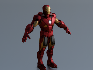 IRON MAN LOW POLY GAME READY 3D Model