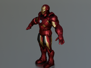 IRON MAN LOW POLY GAME READY 3D Model