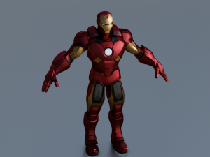 IRON MAN LOW POLY GAME READY 3D Model