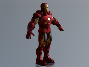 IRON MAN LOW POLY GAME READY 3D Model