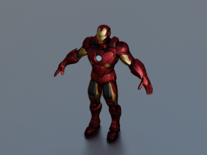 IRON MAN LOW POLY GAME READY 3D Model