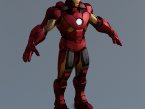 IRON MAN LOW POLY GAME READY 3D Model