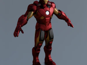 IRON MAN LOW POLY GAME READY 3D Model