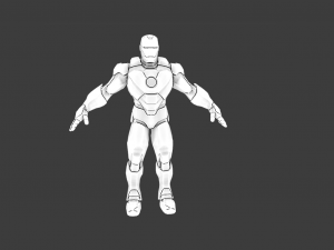 IRON MAN LOW POLY GAME READY 3D Model