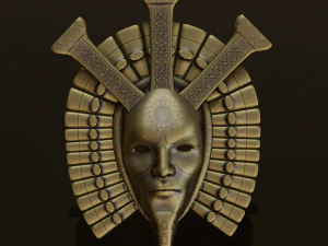 ANTIQUE MASK LOW POLY GAME READY 3D Model