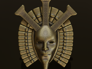 ANTIQUE MASK LOW POLY GAME READY 3D Модель