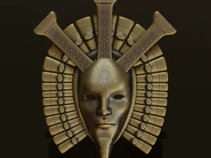 ANTIQUE MASK LOW POLY GAME READY 3D Model