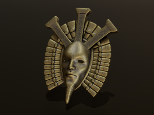 ANTIQUE MASK LOW POLY GAME READY 3D Модель